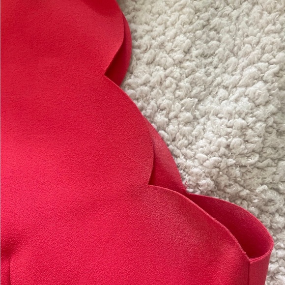 J. Crew Womens Shift Dress Sleeveless Round Neck Back Full Zip Coral 6 scallop - Picture 6 of 8